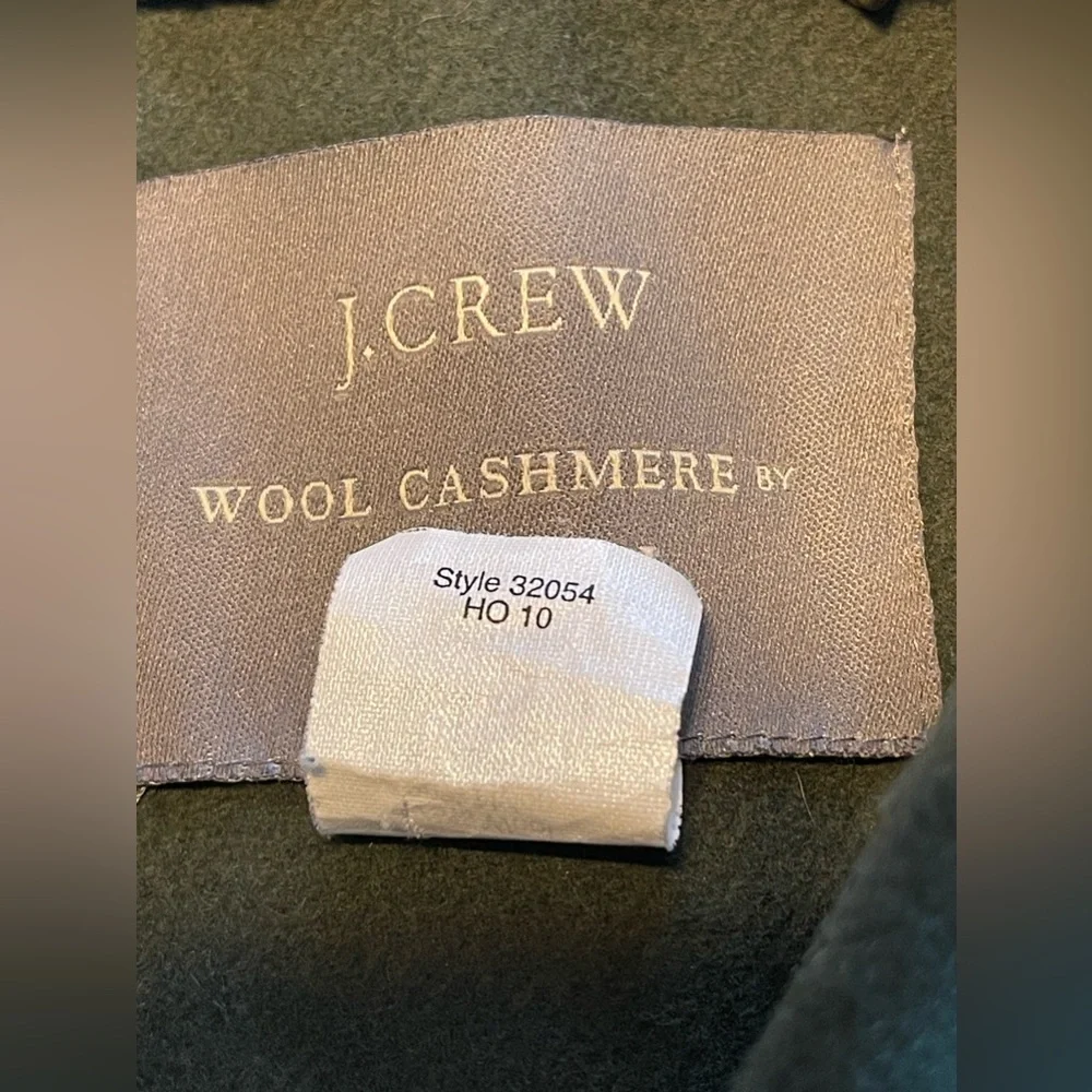 J. Crew Icon Wool Cashmere By Nello Gori Trench Pea Coat Women’s 2 Forest green - Picture 5 of 13